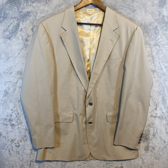 L.L. Bean Other - L.L Bean Mens Blazer Sport Coat Khaki Sz 44T‎ Two Button Classic USA **Flaw**